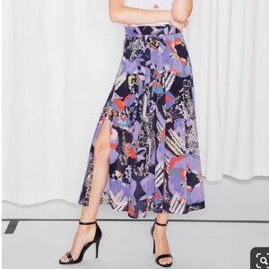 & Other Stories Multicolor Floral A-Line Skirt